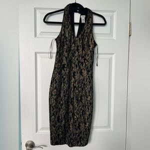 Cache black & gold dress
